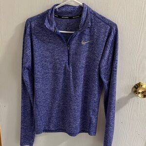 Nike Heathered Deep Purple Quarter-Zip Top